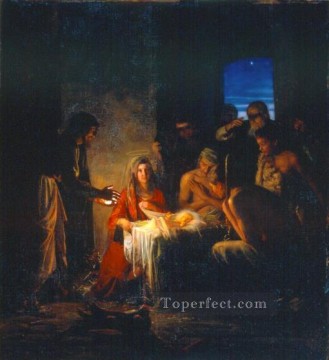 La naissance du Christ religion Carl Heinrich Bloch Peinture à l'huile